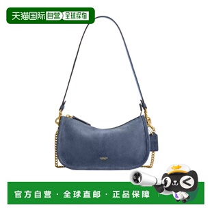 香港直邮COACH 女士斜挎包 CDD78B4LD SS2026 蓝色 Waverly 单肩