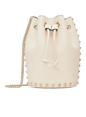 VALENTINO 女士斜挎包 WP0AI4VSHI16 SS2025 白色 抽绳单肩包