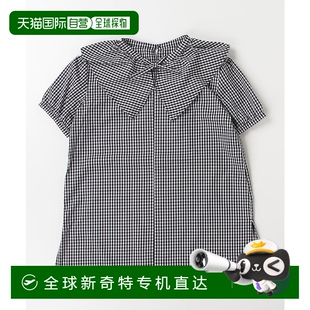 511 荷葉邊襯衫 1h可退 日本直郵SHIPS兒童140～150cm春夏格紋短袖