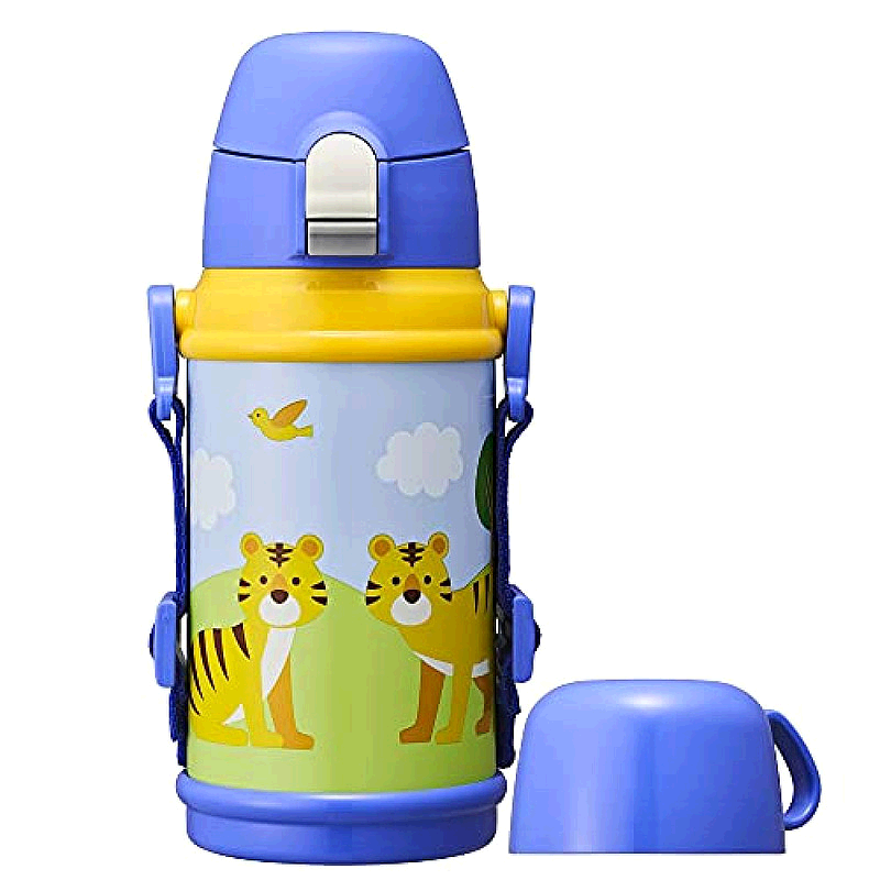 【日本直邮】Doshisha 2WAY儿童水壶 600ml 老虎 DBKS600TR