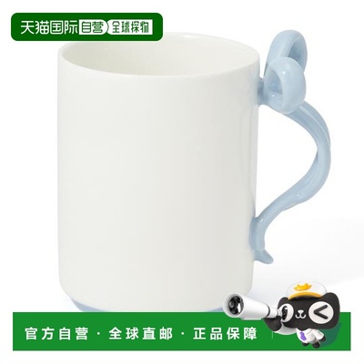 1h可退 日本直邮Francfranc 蓝色蝴蝶结马克杯微波炉