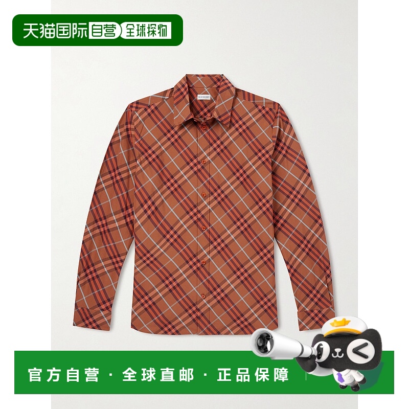 香港直邮Burberry 巴宝莉 男士 Robert 格纹棉质衬衫 8120425