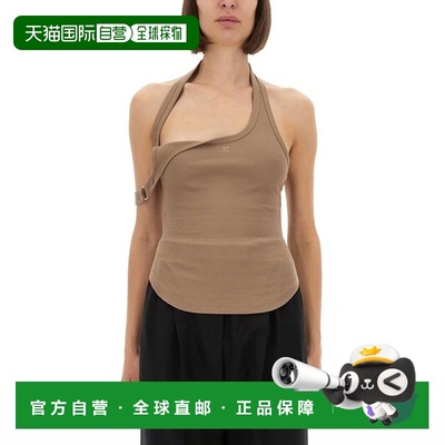 1h可退 香港直邮Courreges 女士 不對稱扣環背心 325JDE143JS0194