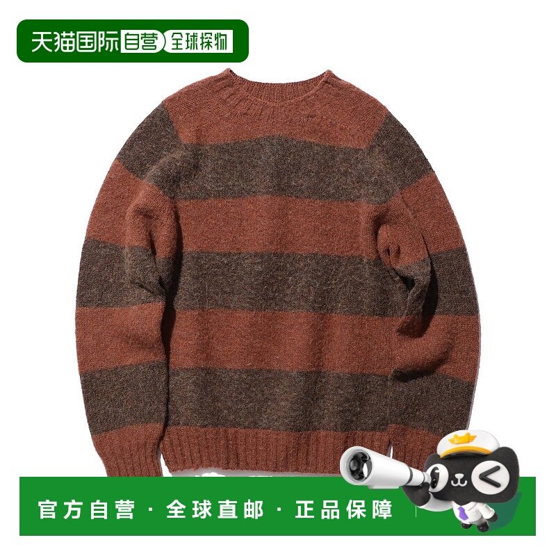 1h可退 日本直邮BEAMS PLUS 男装 宽松版型 羊毛 针织衫 4英寸横