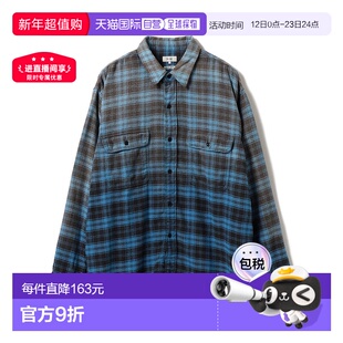 1h可退 日本直邮BEAMS 男士宽松复古工装衬衫 宽版型 褪色工艺 菱