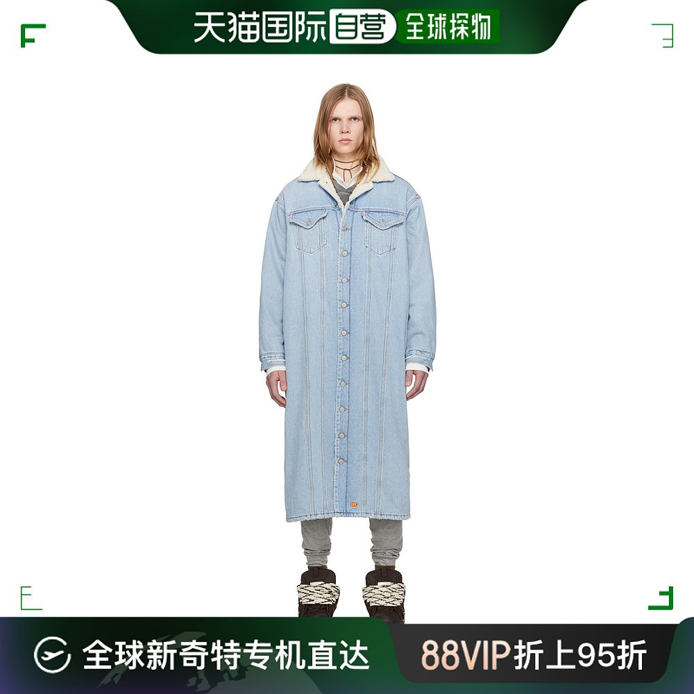 香港直邮潮奢 ERL男士蓝色 Levi’s联名大衣