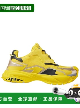 香港直邮VERSACE 男士运动鞋 10163061A14022 SS2025 黄色 系带运
