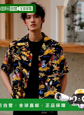 1h可退 日本直邮SUN SURF 男士复古印花开襟衬衫 SS39411休闲风