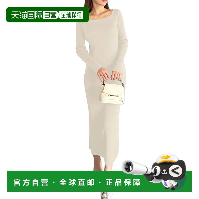 日本直邮KOBE LETTUCE 冈部步女士联名款罗纹针织长袖连衣裙 方领