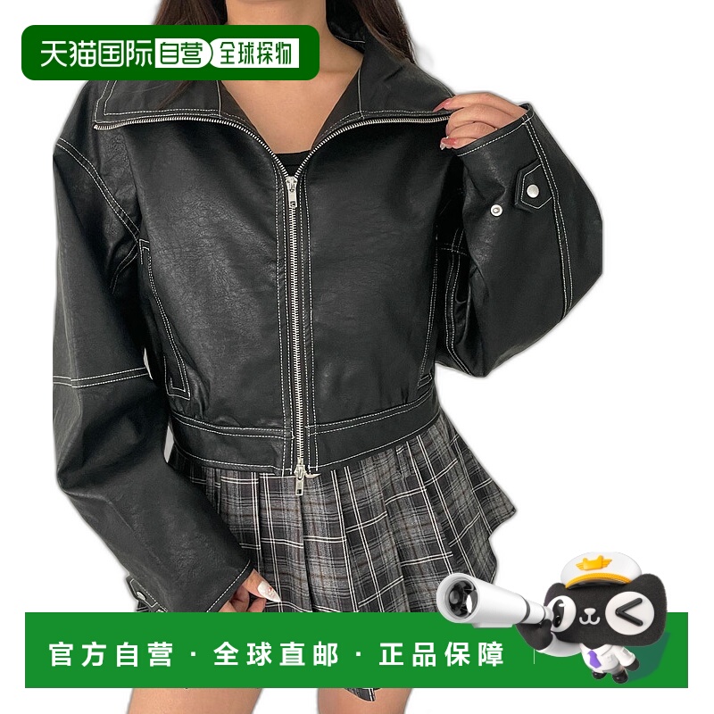 日本直邮DISPARK 女士配色缝线双拉链短款夹克 DI24WN10L0003