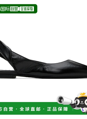 1h可退 香港直邮潮奢 BY FAR 女士 黑色 Yasha 平底鞋 MWFFC024LL