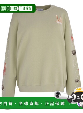 1h可退 香港直邮潮奢 off-white 女士 米白毛线衫 OWBA055F25FLE0