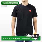 DES T恤 GARCONS 日本直邮COMME 心形标志T恤 短袖 标志 红色心形