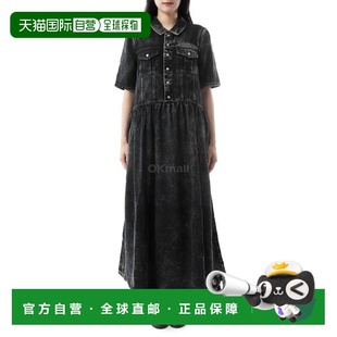 055 J1757 一块 黑色水洗牛仔连衣裙 韩国直邮GANNI