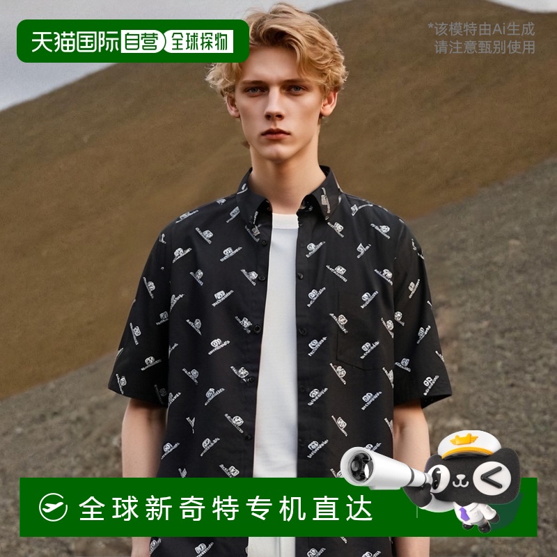 1h可退 香港直邮Balenciaga 巴黎世家 男士 短袖衬衫 681702TQL14