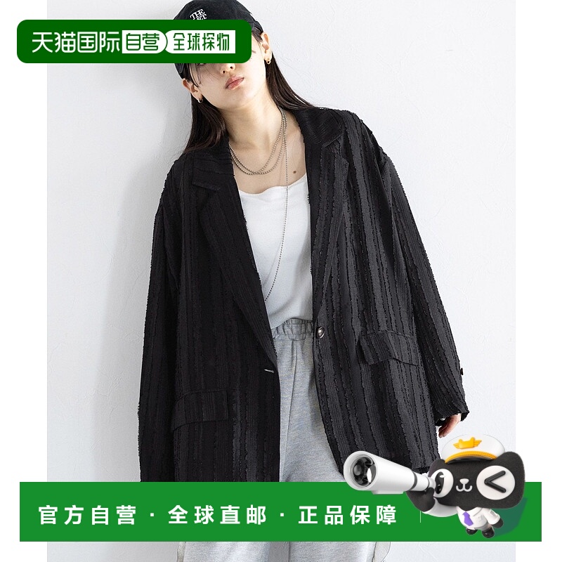 1h可退 日本直邮RAGEBLUE 女士流苏设计透视感修身西装外套 57231