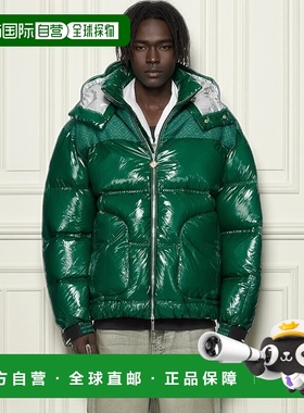 1h可退 香港直邮Casablanca 男士 绿色羽绒夹克 MPF25OT19701