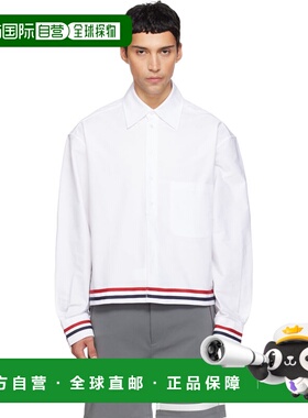 1h可退 香港直邮Thom Browne 汤姆 布朗 男士 白色 RWB Rugby Oxf