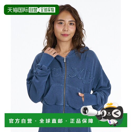 日本直邮ROXY 女士 短款连帽拉链卫衣 RZP264026 【付后1h可退】