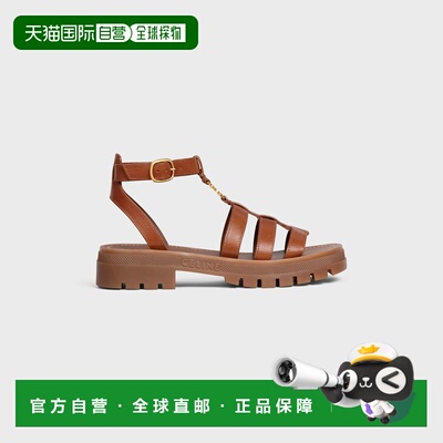 欧洲直邮CELINE(思琳) 女士CLEA TRIOMPHE 角斗士小牛皮粗凉鞋