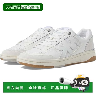 自营Women's Michael Kors Rebel Sneakers White Leather Lifest