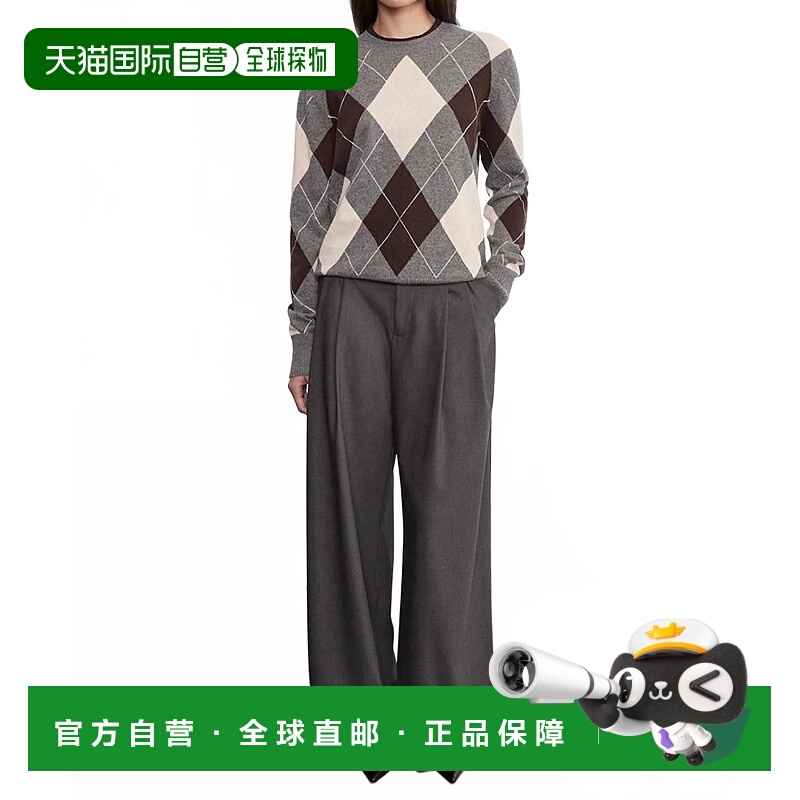 自营enza costaEasy Pleated Wide Leg Trouser In Charcoal - ch