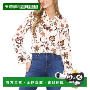 自营CeCe Relaxed Button Down Shirt - yellow 美国奥莱直发