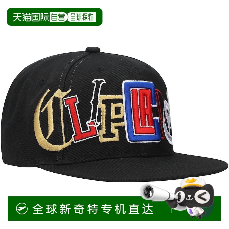 自营mitchell & ness男士 NBA 洛杉矶快船队 Hype Type Snapback