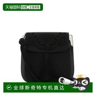 香港直邮潮奢 普拉达 1h可退 Prada 1BD259V 女士 黑色尼龙斜挎包