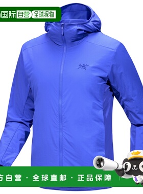 欧洲直邮Arcteryx/始祖鸟ATOM SL防水防风连帽logo刺绣夹克外套棉
