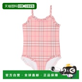 荷叶边格纹泳衣 1h可退 香港直邮Burberry 81178281