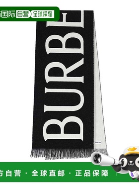 香港直邮BURBERRY 女士围巾 8109563 SS2025 黑色 Reversible sca