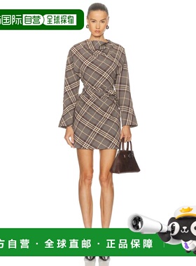 1h可退 香港直邮潮奢 Simkhai 女士 Harpor 长袖迷你连衣裙 52510