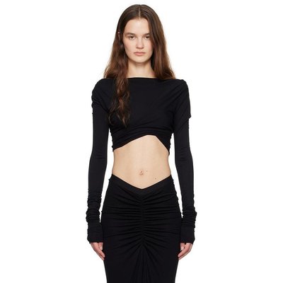 美国直邮RICKOWENS女士T恤长袖上装简约时尚舒适透气个性潮流女装