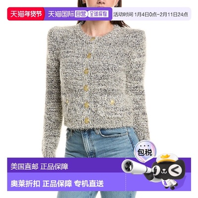 自营l'agenceL’AGENCE Una Knit Cardigan - black 美国奥莱直发