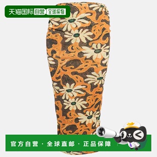 自营Nanushka Orange Arte Povera Floral Print Mesh Jersey Mid