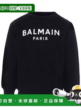 香港直邮BALMAIN 男童卫衣 BX4P10Z3183930BC AW2025 黑色 长袖卫