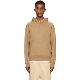潮奢 Carhartt 卡哈特 男士 黄褐色 Chase 连帽衫 I033661