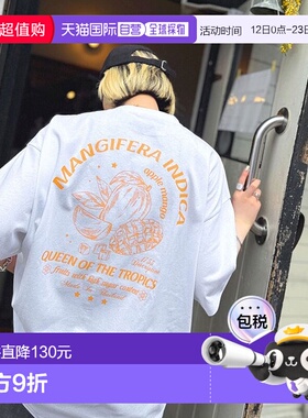 日本直邮Classical Elf 纯棉热带水果图案大T恤 C04519EM013757