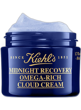欧洲直邮Kiehl's/科颜氏夜间修护欧米茄滋润云朵霜50ML水杨酸
