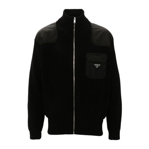 PRADA 男士针织毛衣 UMG335SOOO145NF0002 SS2025 黑色