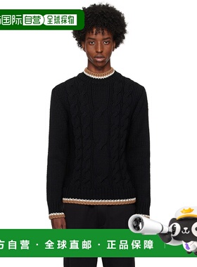 1h可退 香港直邮Moncler 盟可睐 男士 黑色毛衣 J20919C00021M117