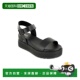 Roun Kayci 自营Women Leather MIA Black Strap Sandals Ankle