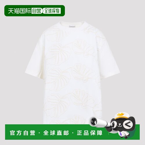 欧洲直邮MONCLER 女士T恤 L10938C0005889B8U034 CO 白色 Ss T-Sh