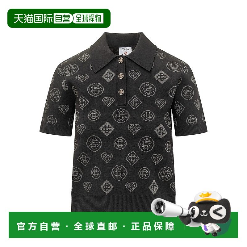 1h可退 香港直邮Casablanca 女士 黑色上衣 AW25KW107701BLACK