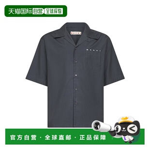 AW2025蓝色男装 香港直邮MARNI CUMU0213P8USCT88LON63 衬衫 男士