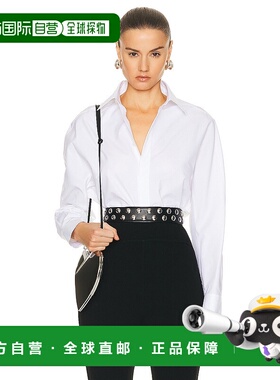 1h可退 香港直邮Alaia 女士 府绸衬衫 AA9C09114T001 white白色