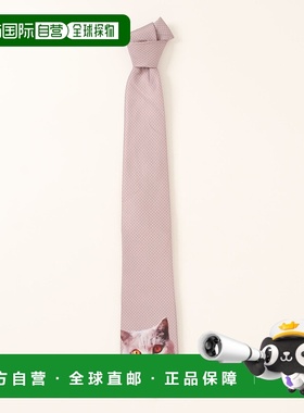 日本直邮Quit Running男士猫咪图案领带 qrtieeasyBHNK001 qrtiee