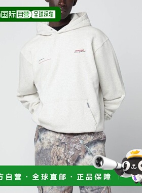 1h可退 香港直邮Represent 男士 奶油色棉质带Logo连帽衫 MLM4270