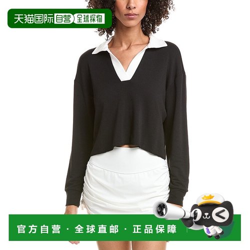 自营Splits59 Joan Fleece Polo Sweatshirt - black 美国奥莱直